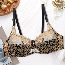 Ladda upp bild till gallerivisning, Plusstorlek broderad blommig behå