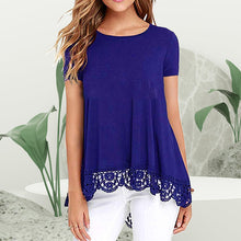 Ladda upp bild till gallerivisning, Lace Panel T-Shirt