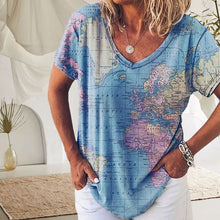 Ladda upp bild till gallerivisning, Karta grafisk T-shirt
