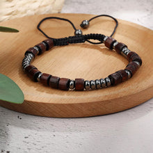 Ladda upp bild till gallerivisning, Magnetiskt morsekodarmband med nylonsnöre