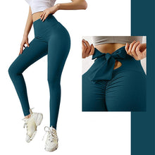 Ladda upp bild till gallerivisning, Peach Buttock Bowknot Yoga Byxor