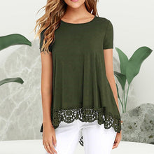 Ladda upp bild till gallerivisning, Lace Panel T-Shirt