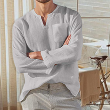 Ladda upp bild till gallerivisning, Men‘s Long-sleeved Linen Shirt
