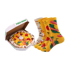 Ladda upp bild till gallerivisning, Box med 4-par Personliga Kreativa Pizza-strumpor