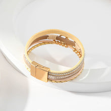 Ladda upp bild till gallerivisning, Läderarmband i flera lager