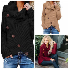Ladda upp bild till gallerivisning, Irregular Ladies High Collar Sweater