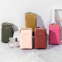 Ladda upp bild till gallerivisning, Telefonväska för kvinnor enfärgad crossbody-väska