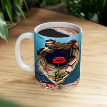 Ladda upp bild till gallerivisning, 3D-effekt bokhylla kaffemugg