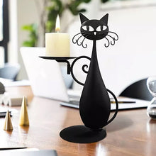 Ladda upp bild till gallerivisning, Svart kattljusstake