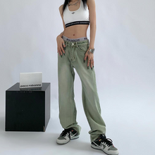 Ladda upp bild till gallerivisning, High Waist Pocket Straight Jeans