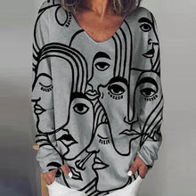 Ladda upp bild till gallerivisning, T-shirt med abstrakt tryck
