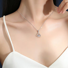 Ladda upp bild till gallerivisning, Glittrande Zirconia hjärta halsband