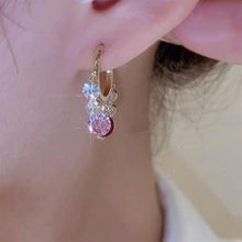 Ladda upp bild till gallerivisning, Gyllene Glitter Färgglada Zirkon örhängen