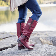 Ladda upp bild till gallerivisning, Högklackade stövlar med dragkedja för kvinnor