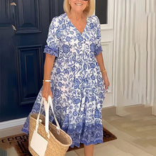 Ladda upp bild till gallerivisning, Sommar Bohemian KlÀnning med V-ringning