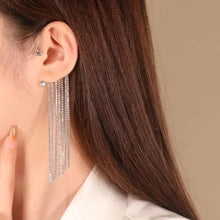 Ladda upp bild till gallerivisning, Mousserande Diamond Tassel örhängen