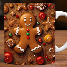 Ladda upp bild till gallerivisning, 3d jul gingerman keramisk kaffemugg
