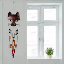 Ladda upp bild till gallerivisning, Hantverk Metall Kul Katt och Fisk Vindspel