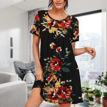 Ladda upp bild till gallerivisning, Tryckt plus size klänning