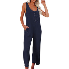 Ladda upp bild till gallerivisning, Enfärgade Jumpsuit Backpacking byxor med fickor