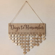 Ladda upp bild till gallerivisning, Trä-årsdag födelsedagskalender bräde