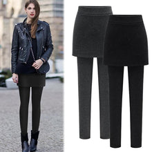 Ladda upp bild till gallerivisning, Tajta Skinna Vinter VĂ€rma Tjockna Kjol Leggings