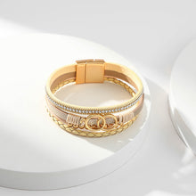 Ladda upp bild till gallerivisning, Läderarmband i flera lager