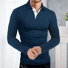 Ladda upp bild till gallerivisning, Långärmad Lapel Polo T-shirt