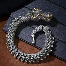Ladda upp bild till gallerivisning, Silver handgjort Drakkedja armband