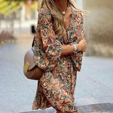 Ladda upp bild till gallerivisning, Långärmad Boho klänning