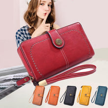 Ladda upp bild till gallerivisning, Lång retro plånbok för telefon