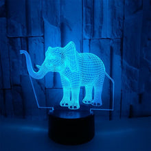 Ladda upp bild till gallerivisning, Elephant 3d illusionslampa