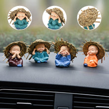 Ladda upp bild till gallerivisning, Babyhatt i polyresin Monk Buddha Idols (4st)