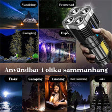 Ladda upp bild till gallerivisning, 4-läges multifunktionell LED-ficklampa med starkt ljus