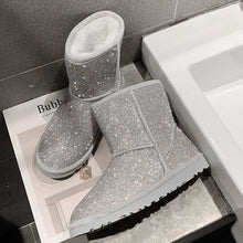 Ladda upp bild till gallerivisning, Varma vinterstövlar i hel strass