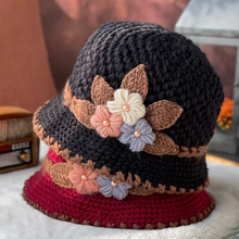 Ladda upp bild till gallerivisning, Fransk Tjocka damblommor stickad yllehatt