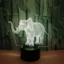 Ladda upp bild till gallerivisning, Elephant 3d illusionslampa