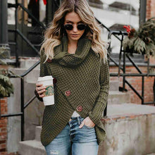 Ladda upp bild till gallerivisning, Irregular Ladies High Collar Sweater