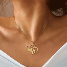 Ladda upp bild till gallerivisning, Mor och baby hjärthalsband