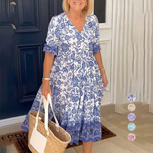 Ladda upp bild till gallerivisning, Sommar Bohemian KlÀnning med V-ringning