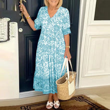 Ladda upp bild till gallerivisning, Sommar Bohemian KlÀnning med V-ringning