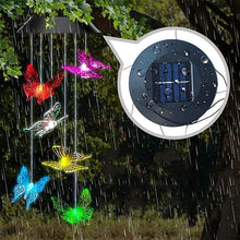Ladda upp bild till gallerivisning, Färgbyte Solar LED Vattentät Fjäril Wind Chimes