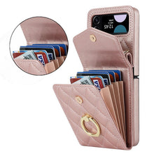 Ladda upp bild till gallerivisning, Plånboksfodral i präglat läder för Samsung Galaxy Z Flip4 Flip3
