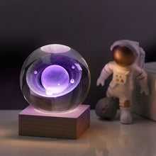 Ladda upp bild till gallerivisning, 3D Galaxy Nattljus Dekor Krystalkul lampa