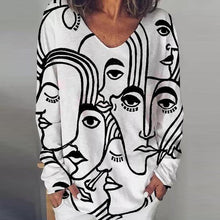 Ladda upp bild till gallerivisning, T-shirt med abstrakt tryck