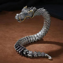 Ladda upp bild till gallerivisning, Silver handgjort Drakkedja armband