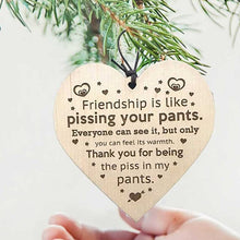 Ladda upp bild till gallerivisning, Vänskapdekorationer för julgran i trä