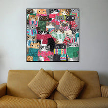 Ladda upp bild till gallerivisning, Vintriga katter 500 bitar pussel