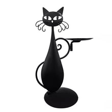 Ladda upp bild till gallerivisning, Svart kattljusstake