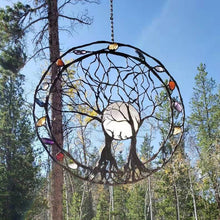 Ladda upp bild till gallerivisning, Livets cirkel metallträd väggdekor